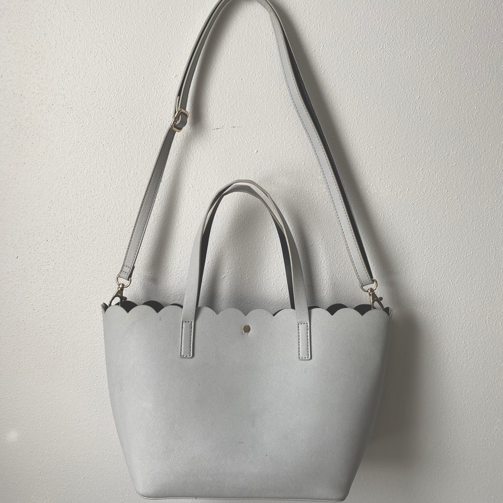 Light Blue Scallop Purse